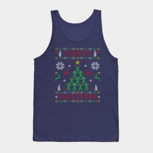 Cheerleader Cheery Cheer Ugly Christmas Sweater Party Shirt Tank Top